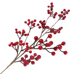 New Christmas Forever SPRAY BERRYS 24″ RED MIXED BERRIES