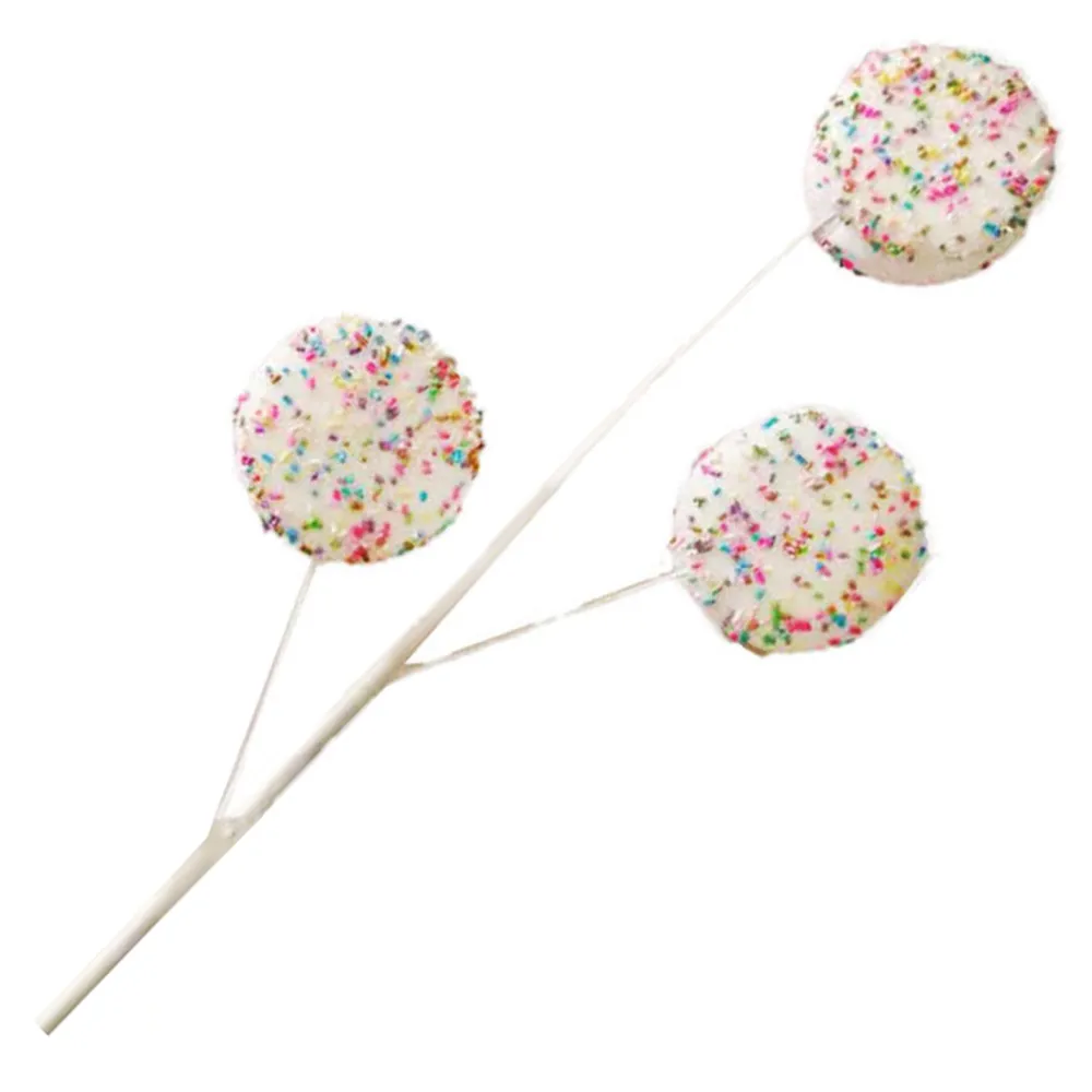Hot Christmas Forever SPRAY CANDY 25″ MACAROONS WHITE/MULTICOLOR SPRINKLE FOAM