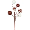 Online Christmas Forever SPRAY CANDY CANE BALLS 20″ RED/WHITE GLITTER