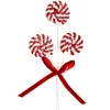 Clearance Christmas Forever SPRAY CANDY CANE LOLLIPOP 12.2″ X3 RED/WHITE FROSTED