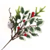 Sale Christmas Forever SPRAY GRN HOLLY 12″ RED BERRY & GREENERY