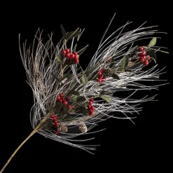 New Christmas Forever SPRAY GRN PINE 34″ RED BERRY W/COUNTRY PINE & CONES