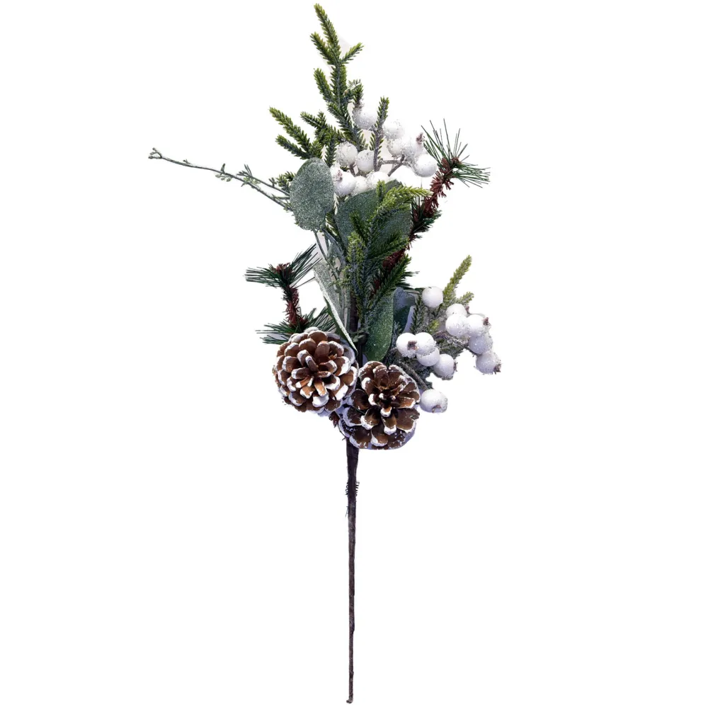 Online Christmas Forever SPRAY GRN PINE 16″ WHITE BERRY MIXED PINE W/ PINE & CONE
