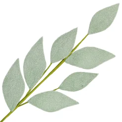 Online Christmas Forever SPRAY LEAVES FABRIC 26″ WOOL SAGE GREEN FROSTED