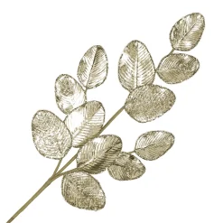 Best Christmas Forever SPRAY LEAVES METALLIC 29.5″ CHAMPAGNE FABRIC ROSE LEAVES