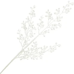 Sale Christmas Forever SPRAY LEAVES MINI 26″ WHITE GLITTER