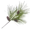 Sale Christmas Forever SPRAY PINE 28″ LONG NEEDLE W/ CONE MOSS GREEN FLOCK