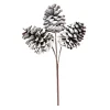 Christmas Forever SPRAY PINE CONE 14″ NATURAL FLOCKED 3 CONES