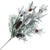 Clearance Christmas Forever SPRAY PINE FLOCKED 28″ MIXED PINE W/ PINE CONES