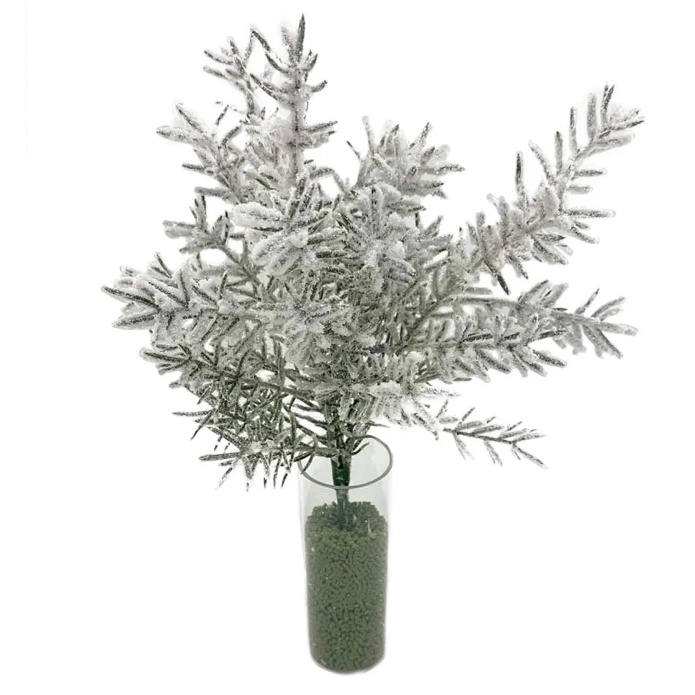 Best Christmas Forever SPRAY PINE FLOCKED 12″ NEEDLE PINE GREEN