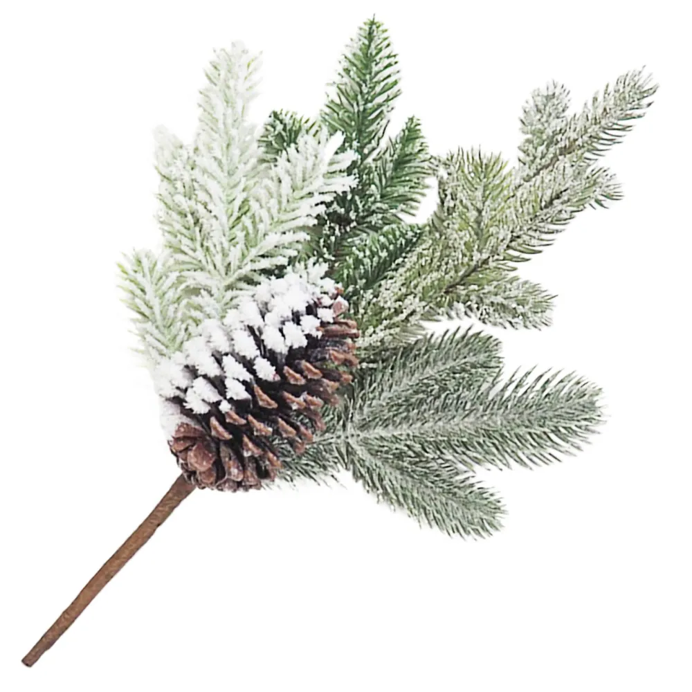 Hot Christmas Forever SPRAY PINE FLOCKED 16″ PE PINE W/ CONE