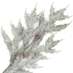 Hot Christmas Forever SPRAY PINE FROSTED 28.5″ CEDAR W/ RED BERRIES