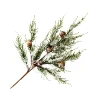 New Christmas Forever SPRAY PINE FROSTED 27.5″ NATURAL W/ CONES & ICE