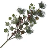 Discount Christmas Forever SPRAY PINE ICED 31.5″ MIXED GREENS W/ CONES & GLTR