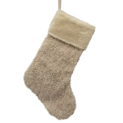 Outlet Christmas Forever STOCKING 20″ BROWN/IVORY