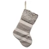 Clearance Christmas Forever STOCKING 20″ BROWN/WHITE