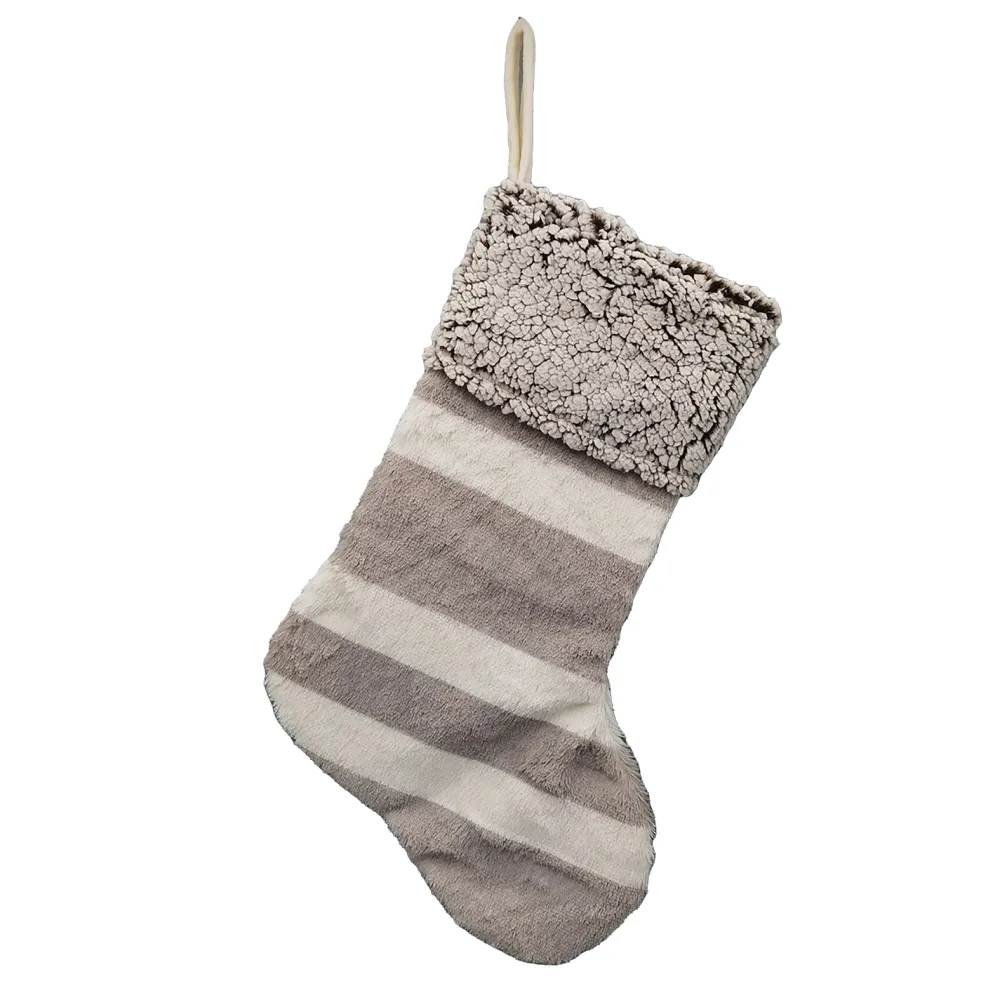 Clearance Christmas Forever STOCKING 20″ BROWN/WHITE