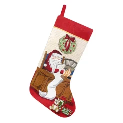 Sale Christmas Forever STOCKING 19″ MULTI TAPESTRY, SANTA WISH LIST DESIGN