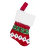 Online Christmas Forever STOCKING MINI 6″ RED/GREEN CHENILLE KNIT W/ FAUX FUR CUFF