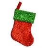Discount Christmas Forever STOCKING MINI 6″ RED/GREEN METALLIC