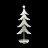 Sale Christmas Forever TABLE TOP TREE 15.75″ METAL W/ WHT & CHAMP GLTR