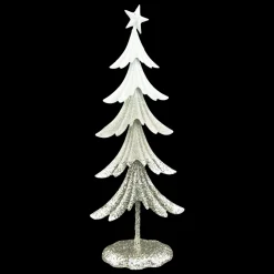 Best Christmas Forever TABLE TOP TREE 20″ METAL W/ WHT & CHAMP GLTR