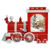 New Christmas Forever TRAIN WITH MOVING WHEELS WITH SANTA & CHILD SNOWING SCENE 9″