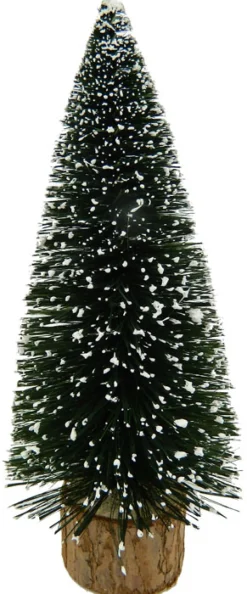 Outlet Christmas Forever TREE BOTTLE BRUSH NAT. 7″ VILLAGE W/ SNOW & BASE