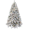 Hot Christmas Forever TREE FLOCKED ALASKA PINE 7’/1183T 450-LED WARM WHITE LIGHTS