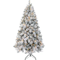 Online Christmas Forever TREE FLOCKED ALASKA PINE 5’/549T 230-LED WARM WHITE LIGHTS