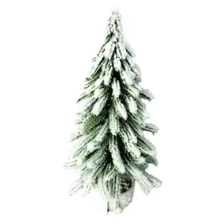 Hot Christmas Forever TREE FLOCKED ALPINE 13″ W/ WOODEN BASE