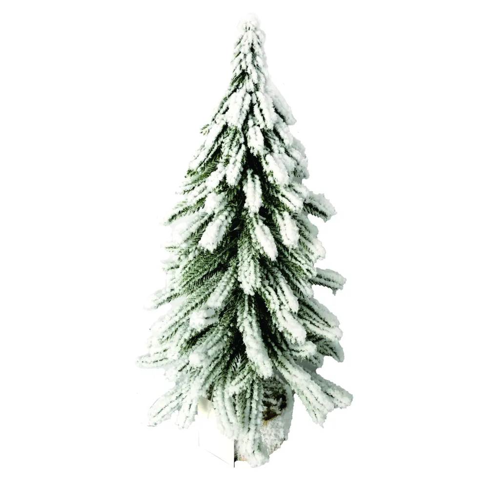 Hot Christmas Forever TREE FLOCKED ALPINE 13″ W/ WOODEN BASE