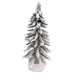 Sale Christmas Forever TREE FLOCKED ALPINE 14″ W/ WOOD BASE