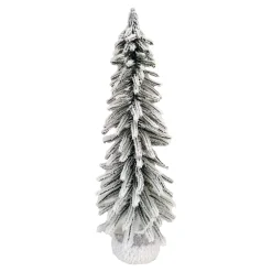 New Christmas Forever TREE FLOCKED ALPINE 22″ W/ WOOD BASE