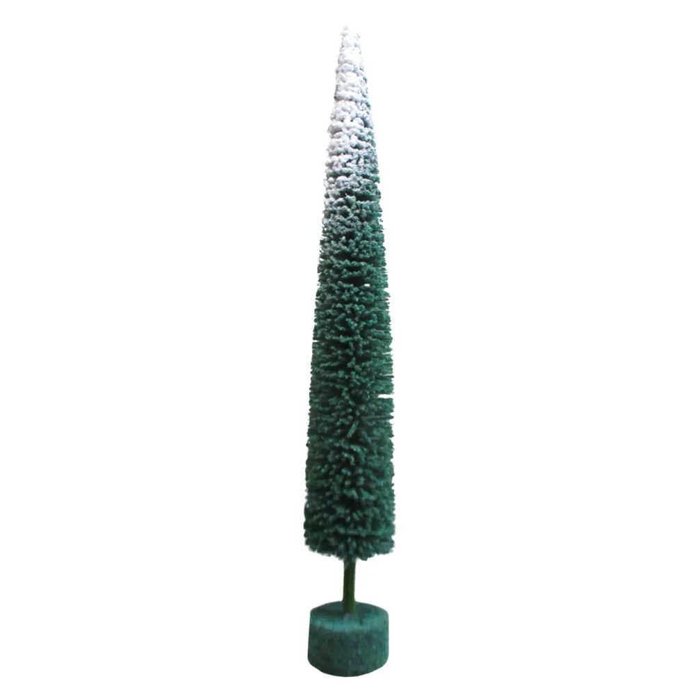 Best Christmas Forever TREE FLOCKED BOTTLE BRUSH 19″ GREEN W/SNOWY TOP