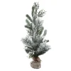 Discount Christmas Forever TREE FLOCKED MIXED PINE 24″ W/ BURLAP BASE