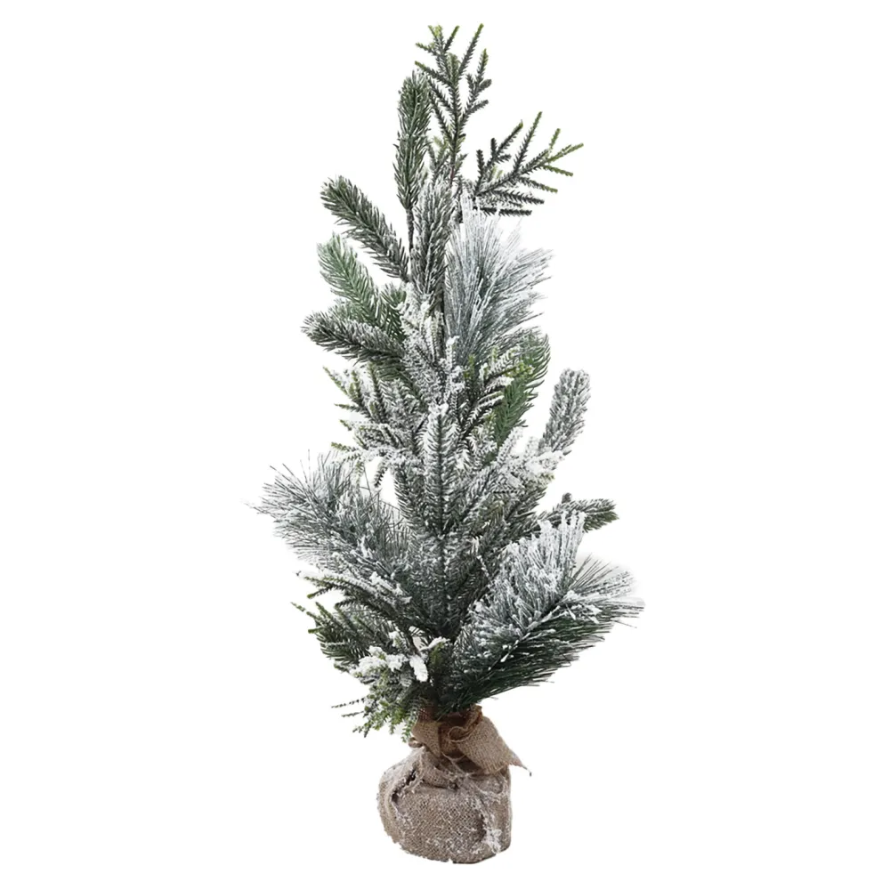 Discount Christmas Forever TREE FLOCKED MIXED PINE 24″ W/ BURLAP BASE