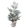 Hot Christmas Forever TREE FLOCKED MIXED PINE 20″ W/ BURLAP BASE