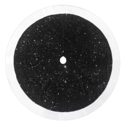 Online Christmas Forever TREE SKIRT 48″ BLACK SEQUINS W/ FAUX FUR BORDER