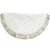 Christmas Forever TREE SKIRT 48″ CREAM VELVET QUILTED W/ FAUX FUR TRIM
