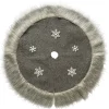 Sale Christmas Forever TREE SKIRT 39.5″ FAUX FUR BROWN W/ SNOWFLAKE