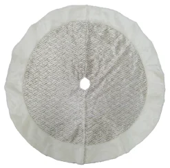 Hot Christmas Forever TREE SKIRT 48″ IVORY/GOLD