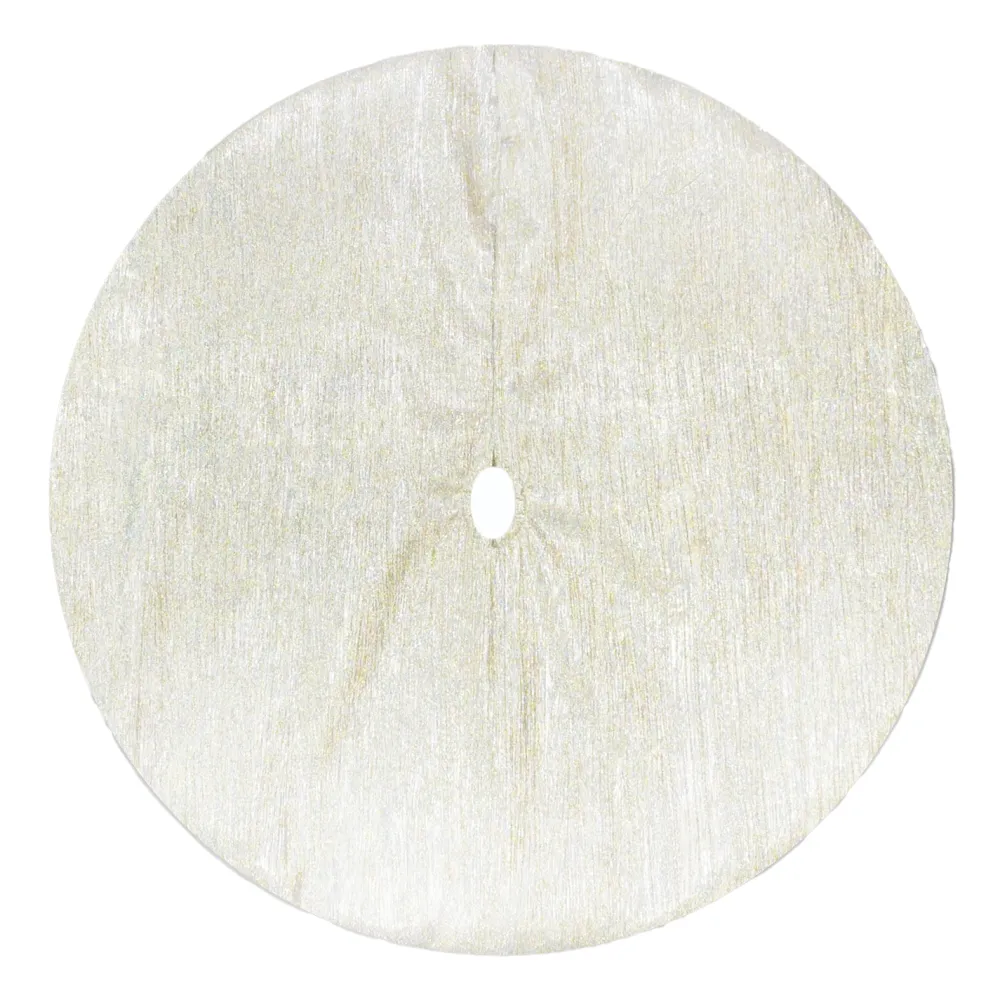 Sale Christmas Forever TREE SKIRT 20″ MINI GOLD IRIDESCENT CRINKLE METALLIC