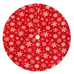 Hot Christmas Forever TREE SKIRT 20″ MINI RED/WHITE SNOWFLAKES