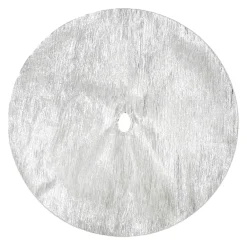 Christmas Forever TREE SKIRT 20″ MINI SILVER CRINKLE METALLIC
