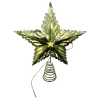 Sale Christmas Forever TREE TOP STAR GOLD METAL 11″ W/ LED LIGHTS B/O