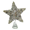 Discount Christmas Forever TREE TOP STAR NATURAL ROPE 12″ W/ SNOW FROSTING