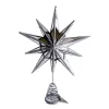 Christmas Forever TREE TOP STAR SILVER 12″ HALF CONVEX MIRROR WITH GLITTER
