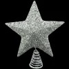Outlet Christmas Forever TREE TOP STAR SILVER GLITTER 12″
