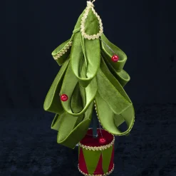 Online Christmas Forever TREE VELVET FABRIC LOOPS SML 16.5″ GRN